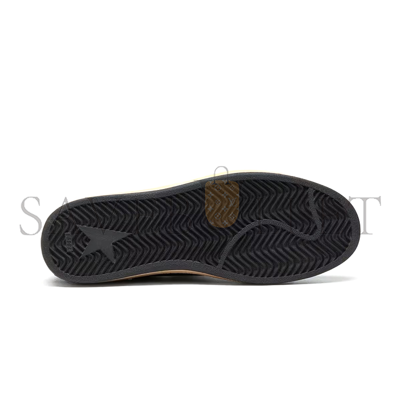 GOLDEN GOOSE BALL STAR IN BLACK NAPPA WITH BLACK GLITTER STAR AND SUEDE HEEL TAB GWF00117